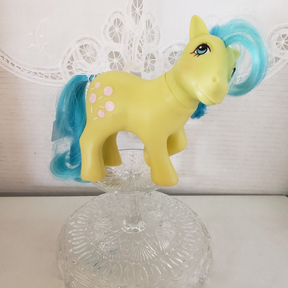 Vintage G-1 MLP My little Pony as is some marks ❤ 1984 Tootsie some pink spots